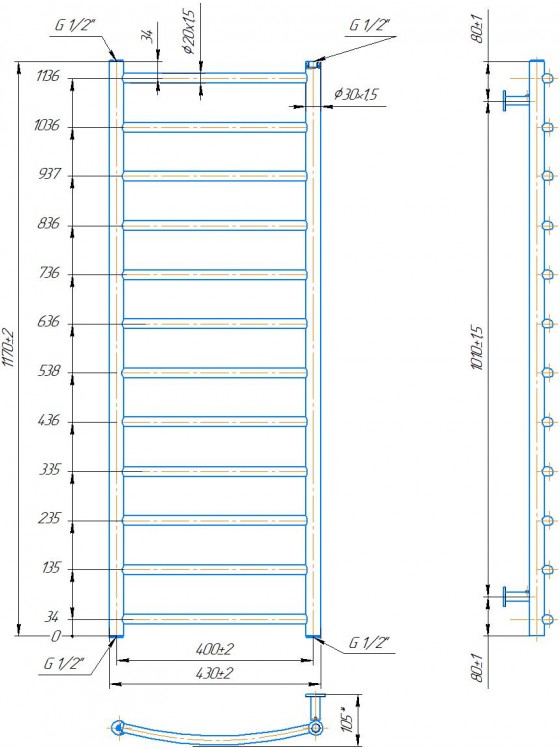 INOX Класік 1170х430/400 preview