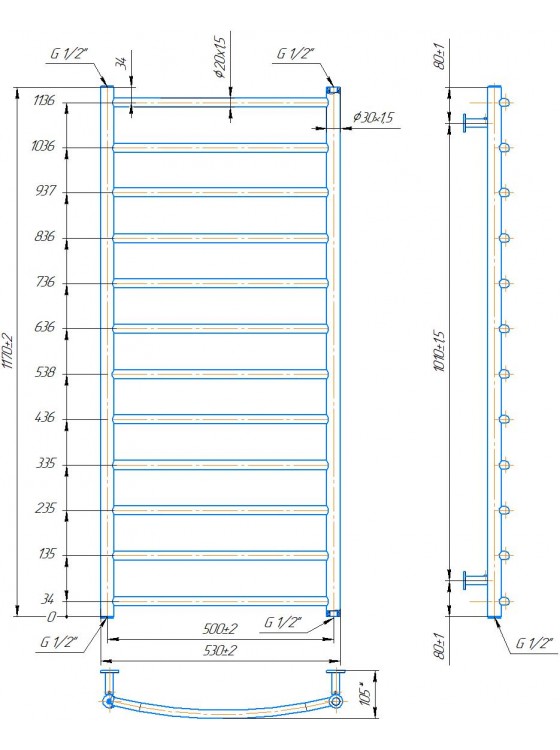 INOX Класік 1170х530/500 preview