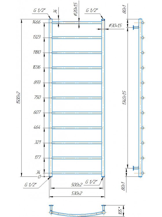 INOX Класік HP 1500х530/500 preview