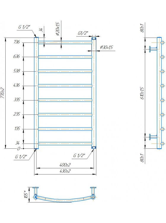 INOX Класік 770х430/400 preview