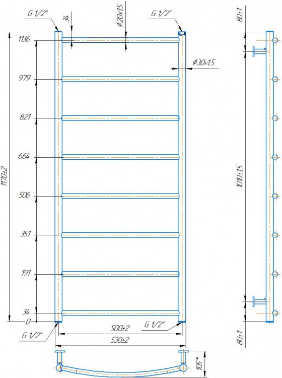 INOX Класік HP 1170х530/500 preview