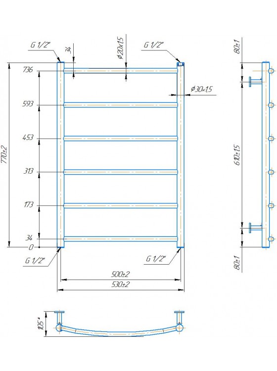 INOX Класік HP 770х530/500 preview