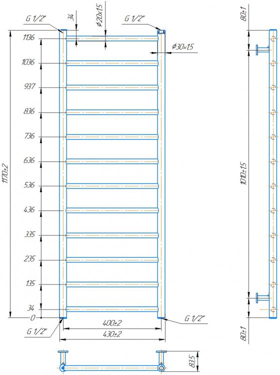 INOX Флет 1170х430/400 preview