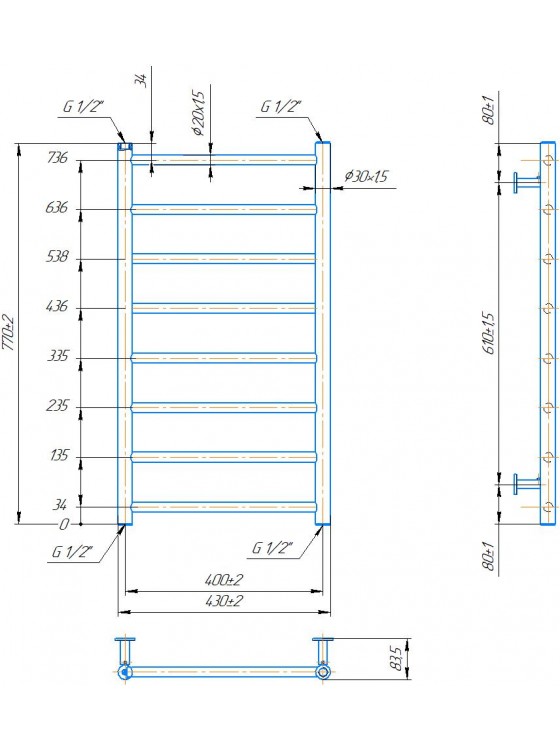 INOX Флет 770х430/400 preview