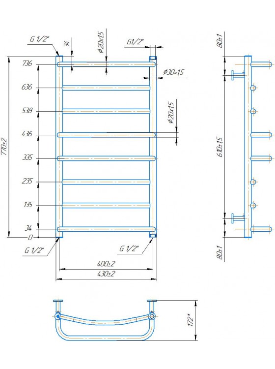 INOX Люкс 770х430/400 preview