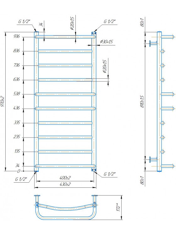 INOX Люкс 970х430/400 preview