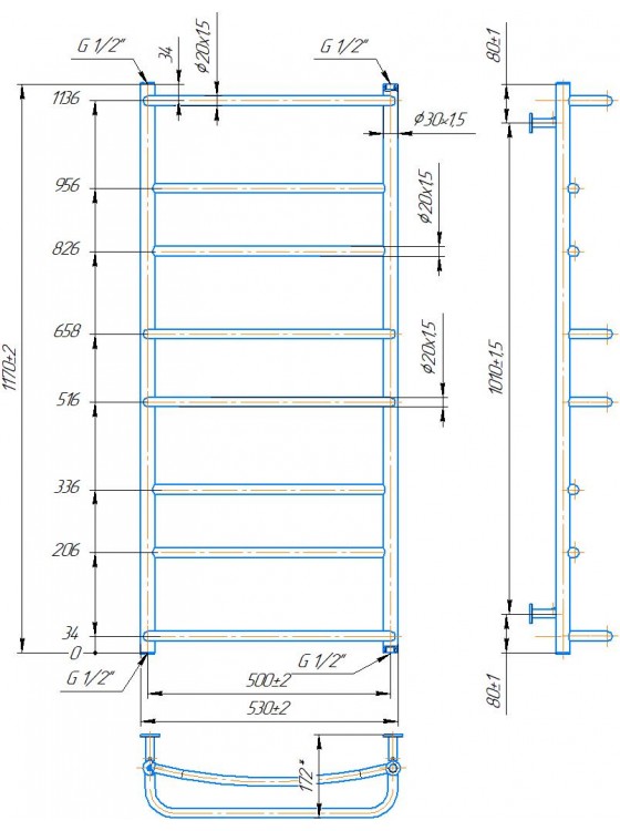 INOX Люкс HP 1170х530/500 preview
