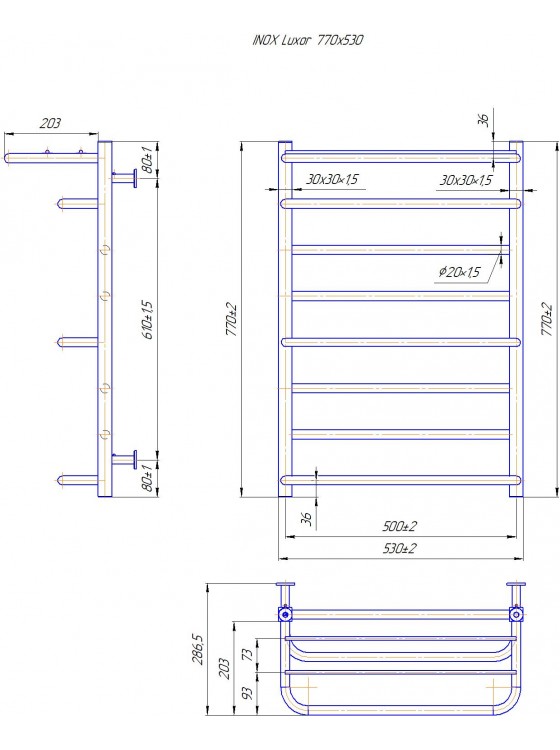 INOX Люксор 770х530/500 preview