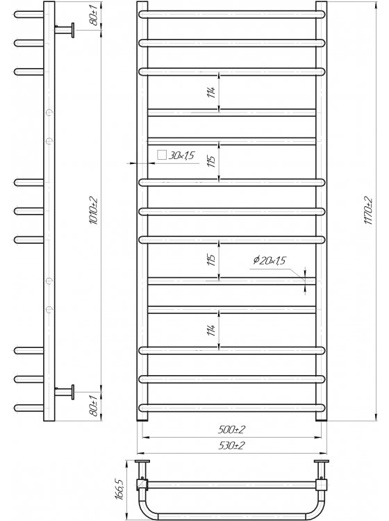 INOX Преміум Люкс 1170х540/500 preview