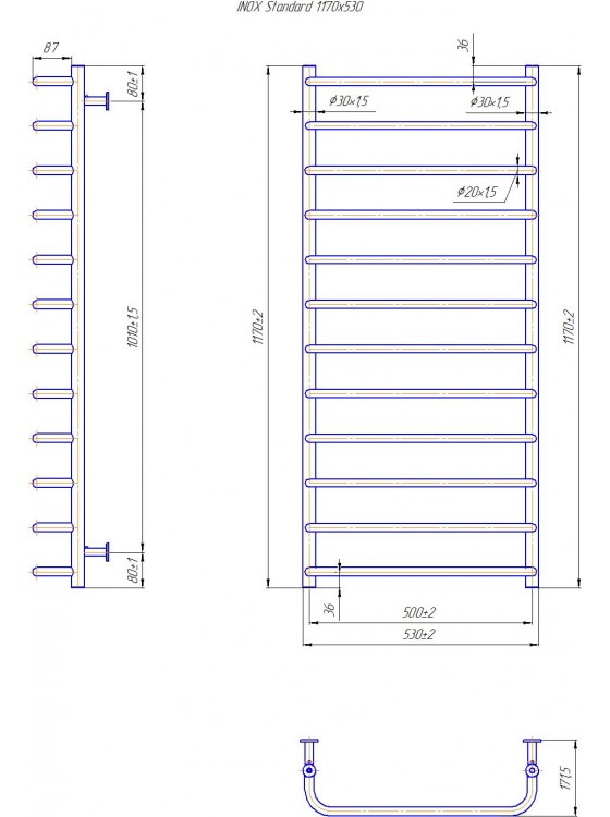 INOX Стандарт 1170х530/500 preview