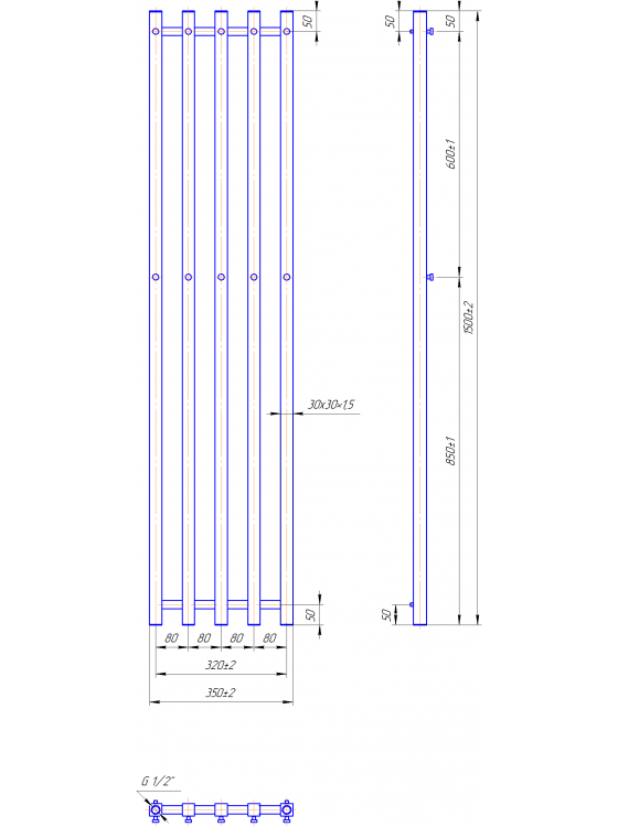INOX Туб Куб 1500х350/320 preview