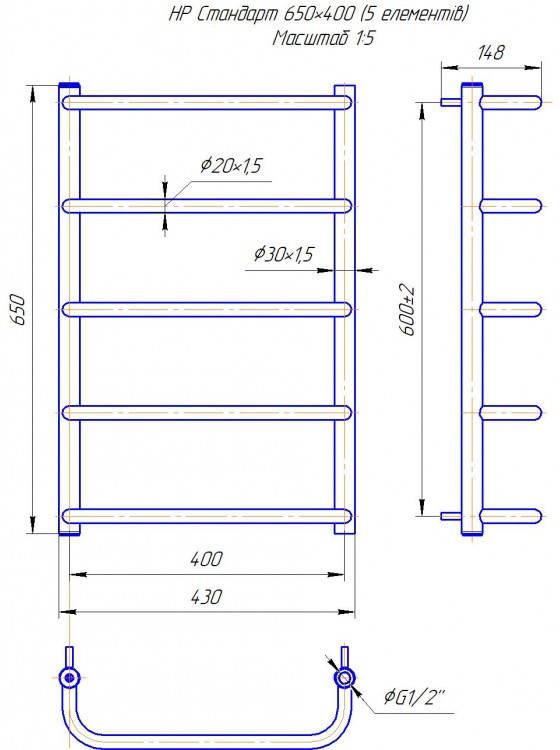 Стандарт HP 650x430/400 preview