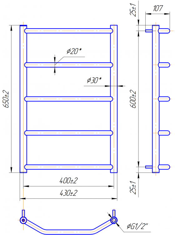 Трапеція HP 650x430/400 preview